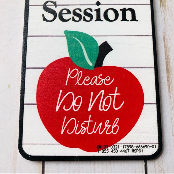 New! Faux Wooden Virtual Online Learning Door Sign - Picture 3 of 4